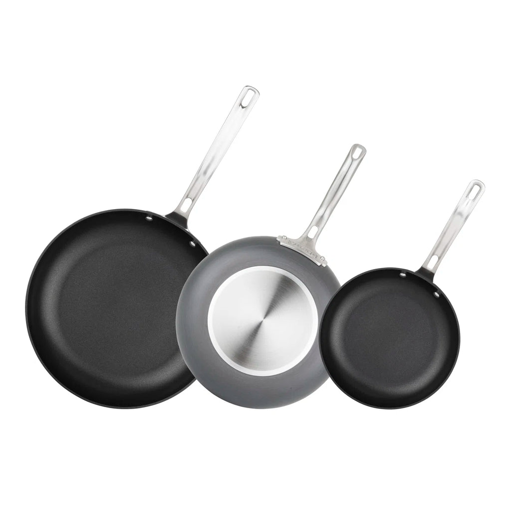 Hard Anodized Nonstick 3 Piece Fry Pan Set