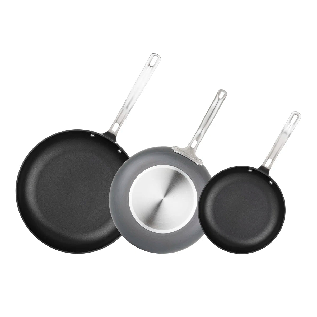 Hard Anodized Nonstick 3 Piece Fry Pan Set