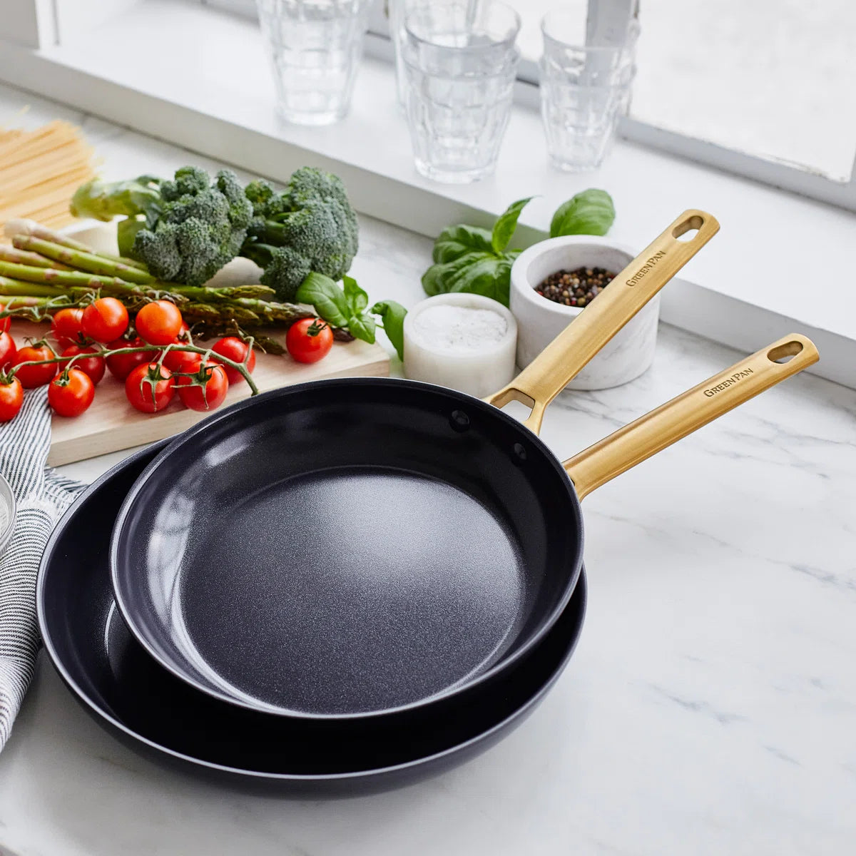 Reserve Healthy Ceramic Nonstick 2 Piece Frying Pan Set