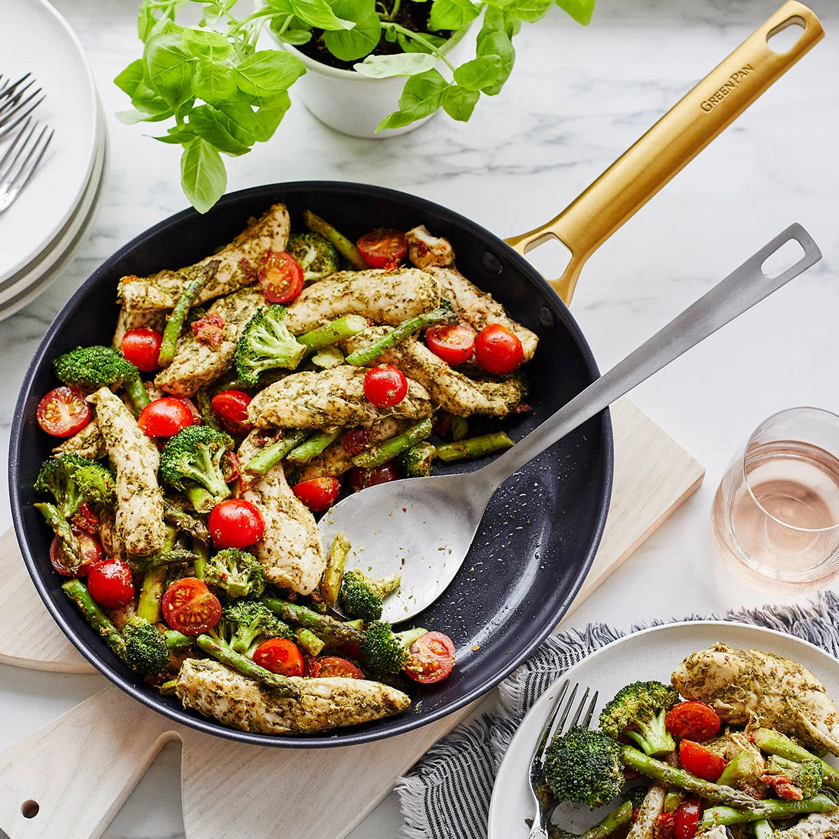 Reserve Healthy Ceramic Nonstick 2 Piece Frying Pan Set