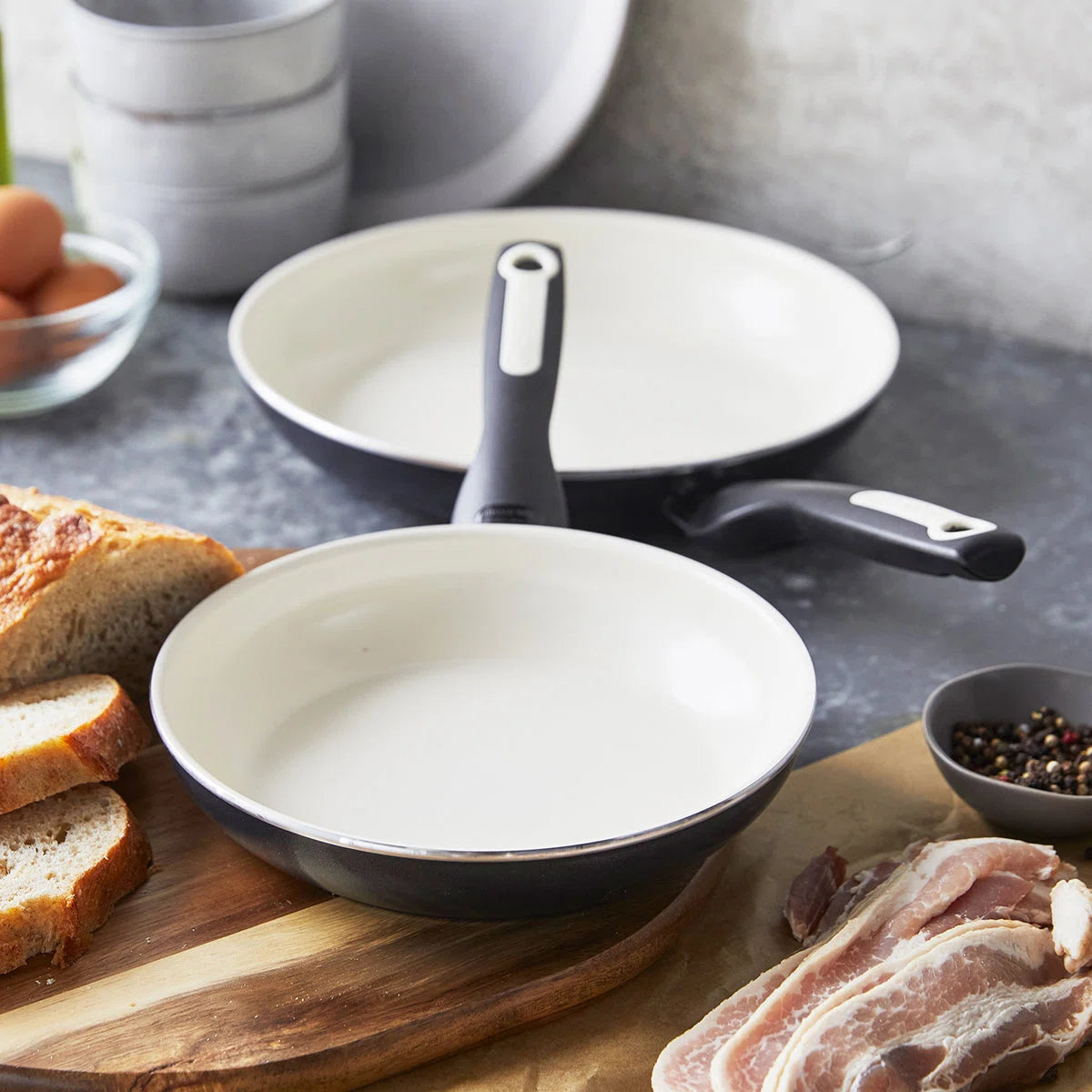 Rio Healthy Ceramic Nonstick 8" and 10" Frying Pan Set